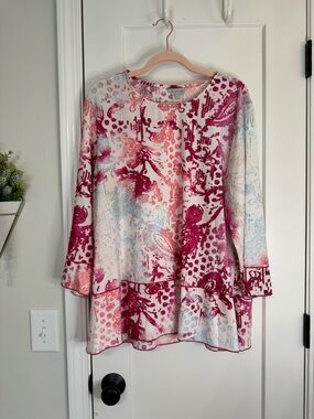 Multiples Long Sleeve Lightweight Tunic Top